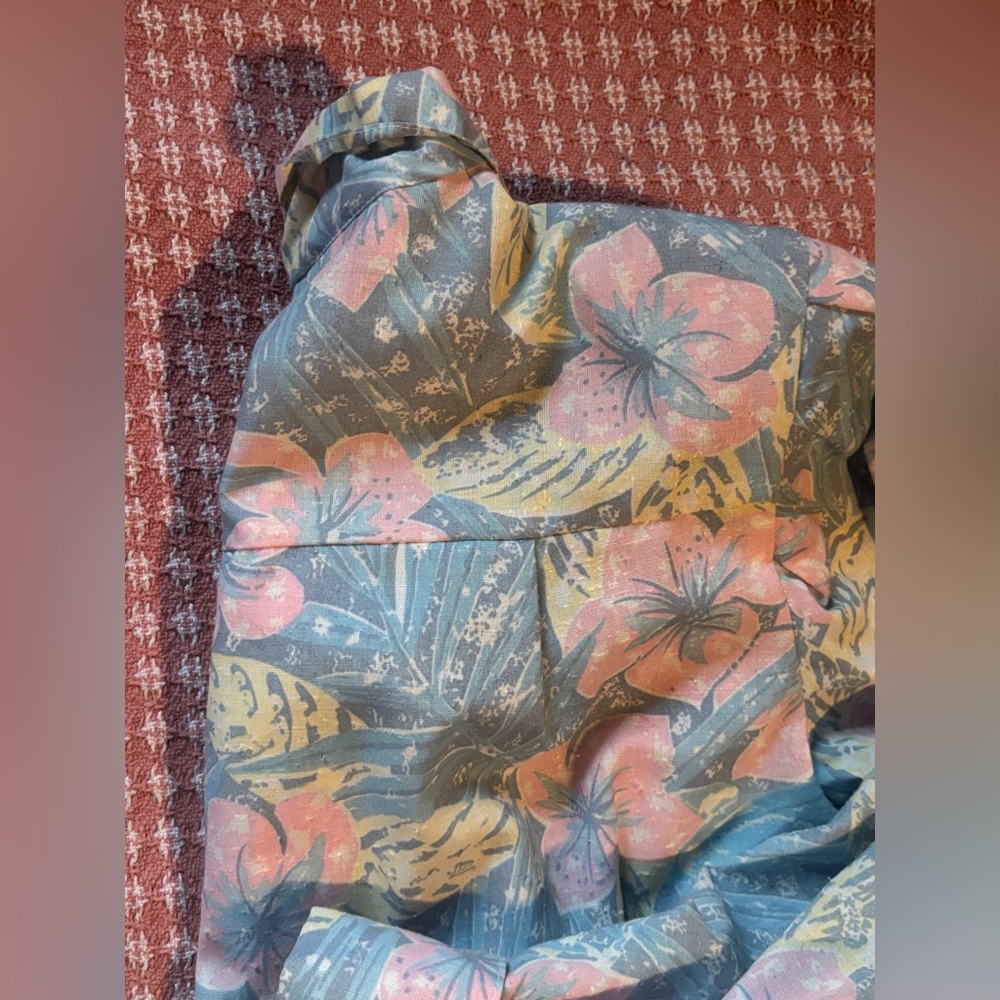 VINTAGE Pastel Floral Print Belted Women's Dress GOLDEN GIRLS 80s SIZE 10 - Picture 9 of 12